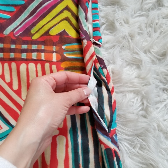 J Crew Collection Geo Brushstrike Sun Dress - Picture 6 of 8